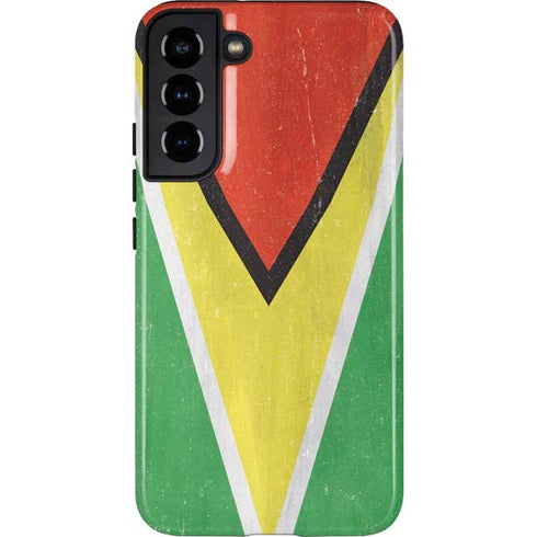 Guyana Flag Distressed Galaxy S22 Plus Pro Case